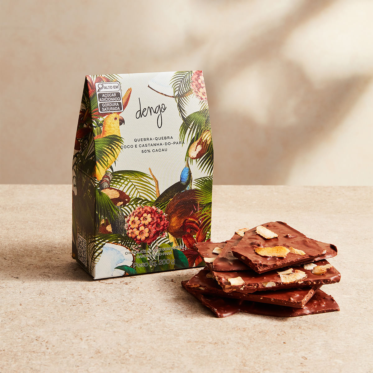 Chocolate Quebra-Quebra Coco Com Castanha do Pará | 200g | Dengo
